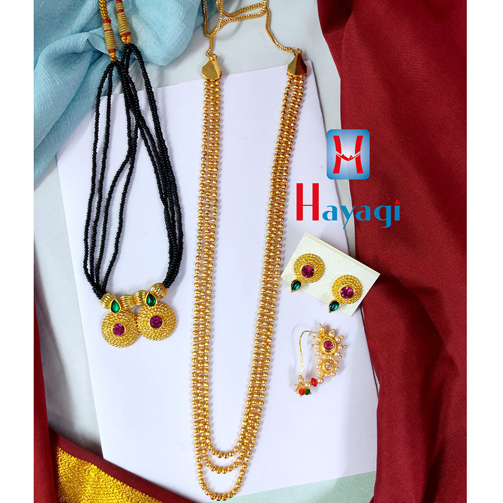 Buy Vama Fashions Traditional Maharashtrian Marathi jewellery Mor Peacock  Earring Piercing Ear Stud Set For Girls & women at Amazon.in